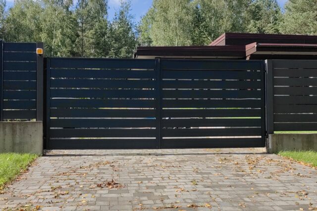 Automated Sliding Driveway Gates — TERRA style — 10-30 ft Width Automated Sliding Driveway Gates — TERRA style — 10-30 ft Width