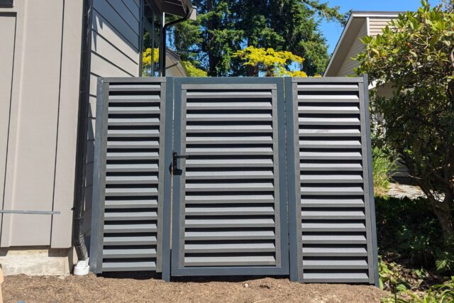 Installed automatic gate and metal fence project