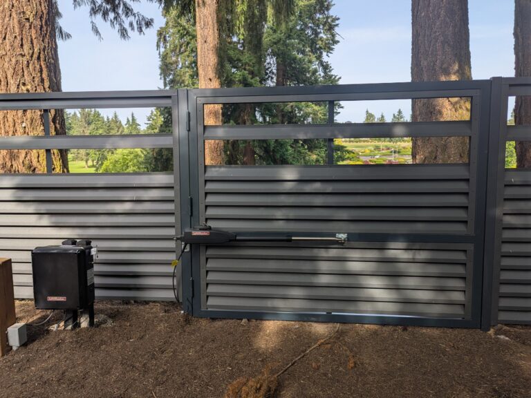 Automatic swing gate installation in Seattle, WA
