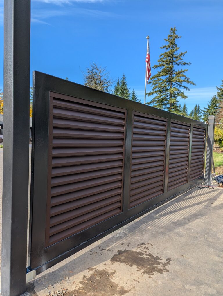 Cantilever Gate and Metal Fence Installation in Maple Valley, WA | ATLAS Style