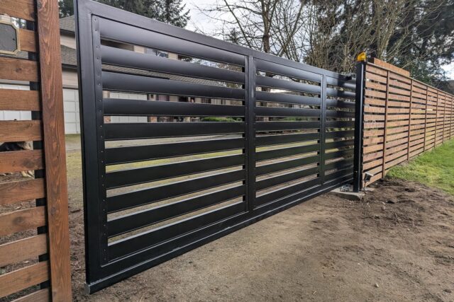 Automated Sliding Driveway Gates — TERRA style — 12-30 ft Width