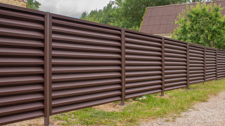 Galvanized metal fence installation in Seattle, WA
