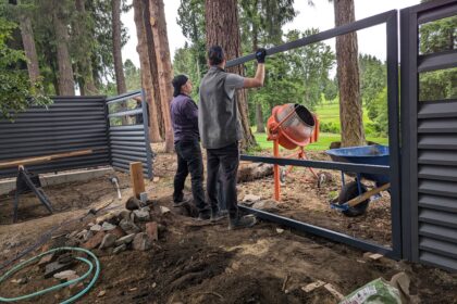 Automatic Swing Gate & Metal Fence in ATLAS Style. Automatic Swing Gate & Metal Fence in ATLAS Style.