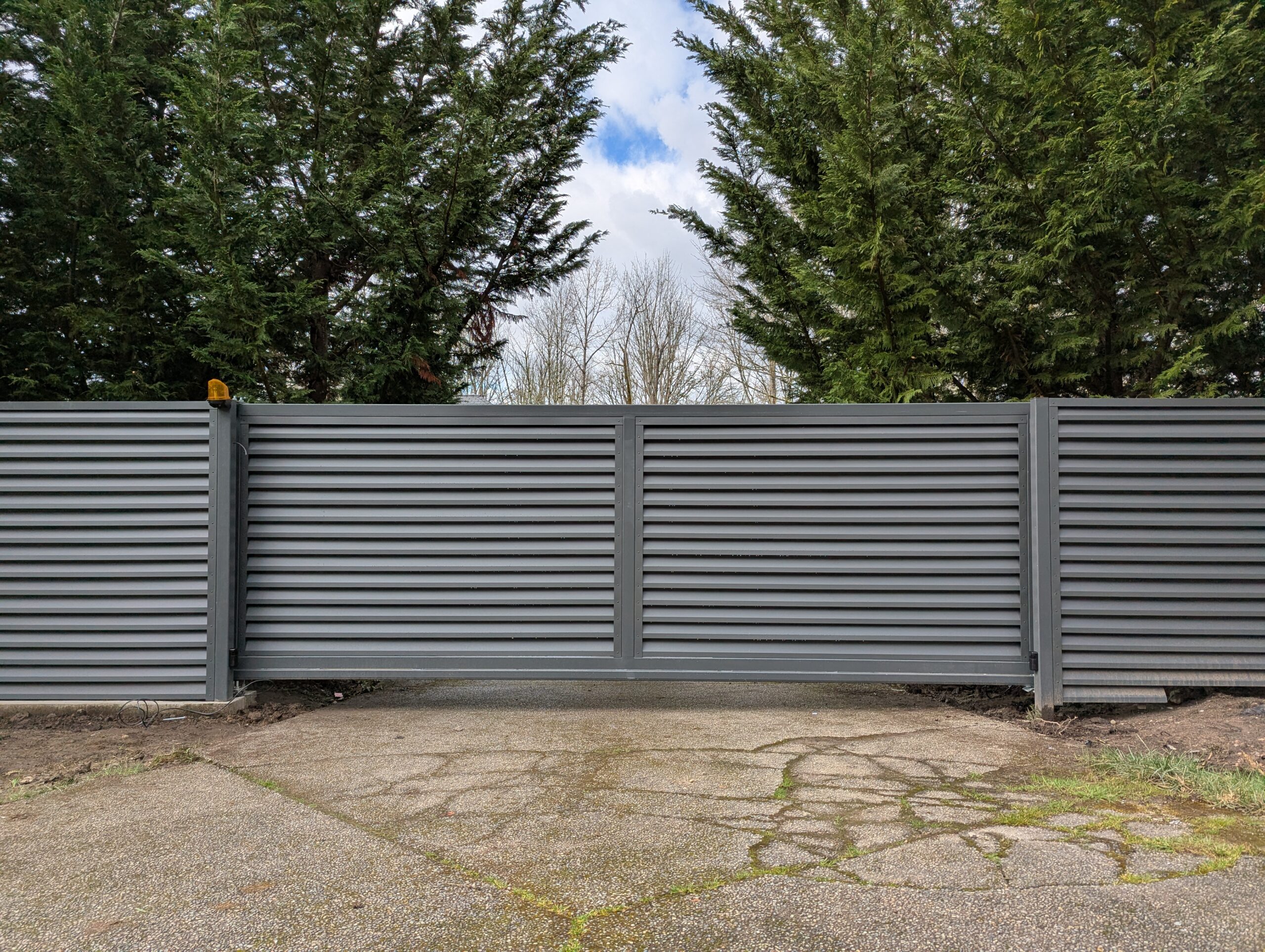 ATLAS Style Cantilever gate, Keypad, Gate Lighting.