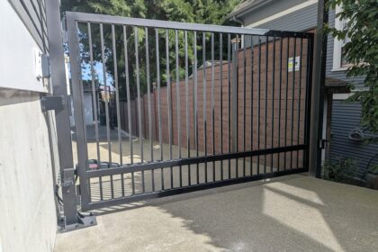 Automatic Single Swing Gate Installation in Seattle, WA | IRON Style