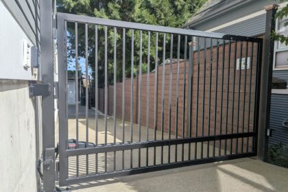 Automatic Single Swing Gate Installation in Seattle, WA | IRON Style