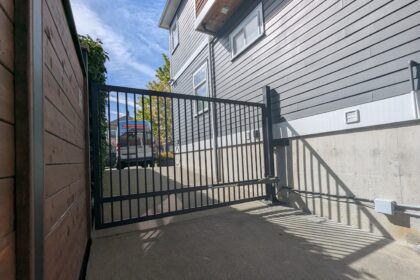 Automatic Single Swing Gate Installation in Seattle, WA | IRON Style