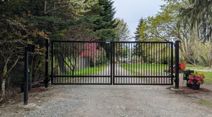 Kent WA - Dual Swing Gate Installation in Kent, WA | IRON Style