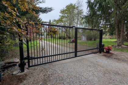 Dual Swing Gate Installation in Kent, WA | IRON Style